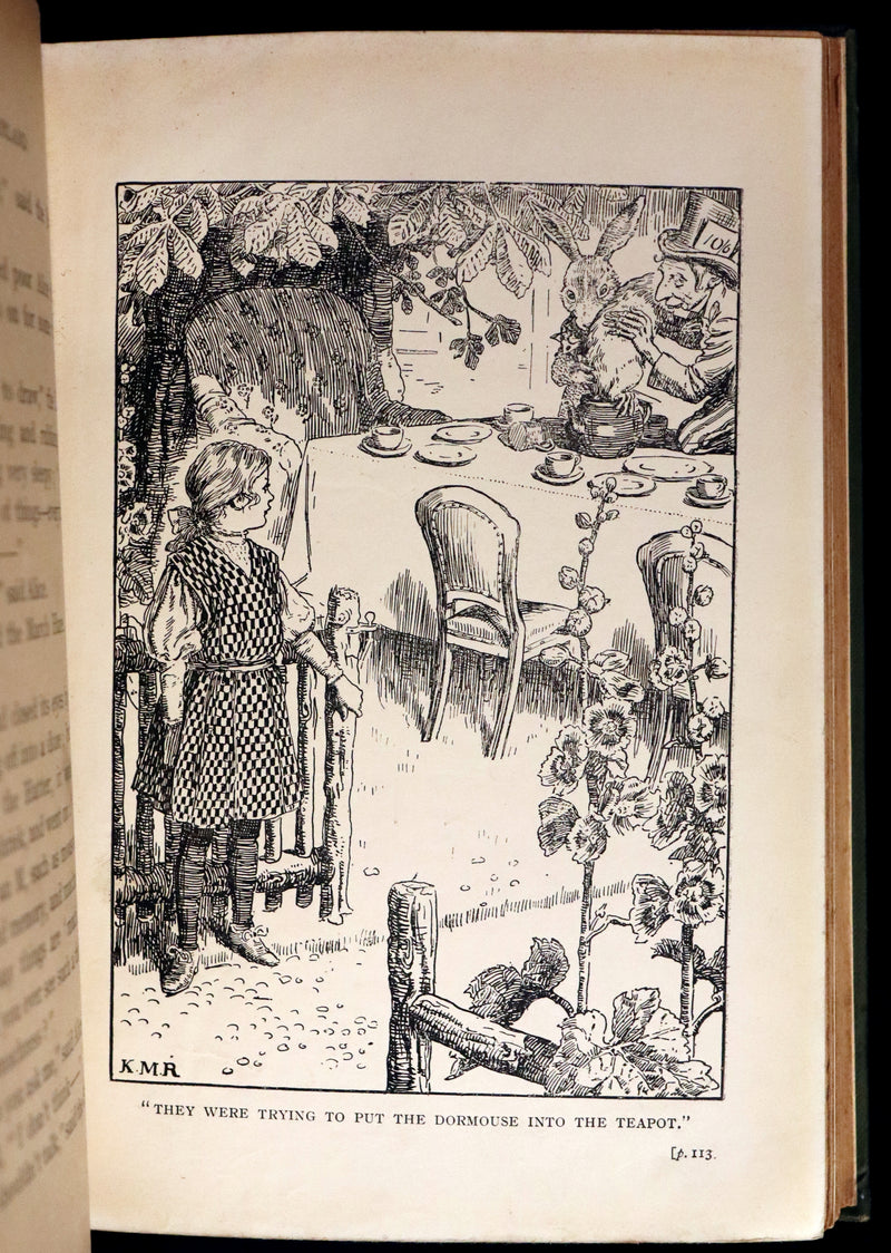 1908 Scarce Book - Alice's Adventures in Wonderland, 1st Edition Illustrated by K. M. Roberts.