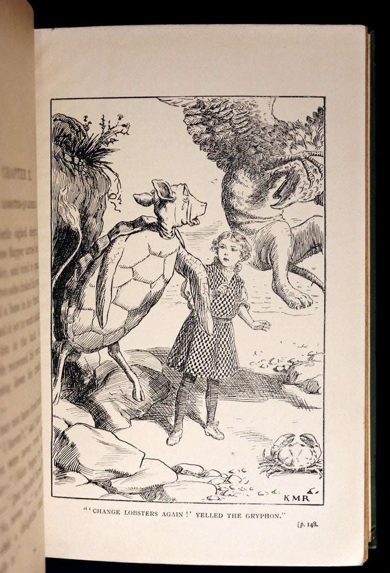 1908 Scarce Book - Alice's Adventures in Wonderland, 1st Edition Illustrated by K. M. Roberts.