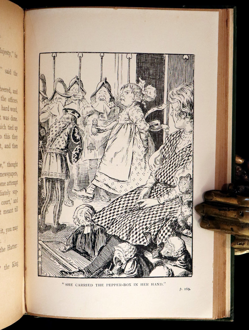 1908 Scarce Book - Alice's Adventures in Wonderland, 1st Edition Illustrated by K. M. Roberts.