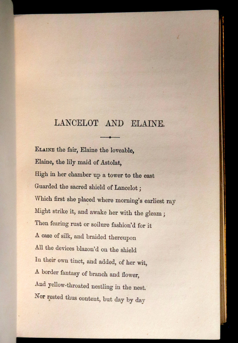 1869 Rare Book on Legend of King Arthur - IDYLLS OF THE KING by Alfred Tennyson.