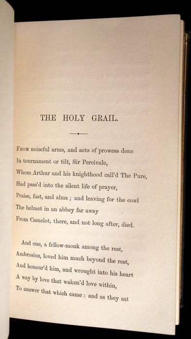 1869 Rare Book on Legend of King Arthur - IDYLLS OF THE KING by Alfred Tennyson.