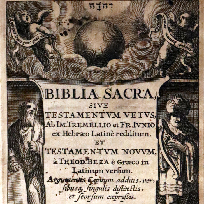 1648 Rare Latin Vellum Bible - Biblia Sacra, Sive Testamentum Vetus et Testamentum Novum. Old & New Testament.