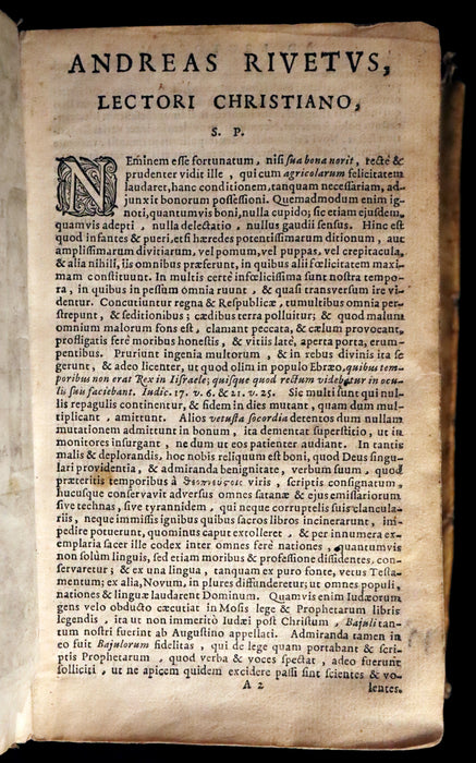 1648 Rare Latin Vellum Bible - Biblia Sacra, Sive Testamentum Vetus et Testamentum Novum. Old & New Testament.