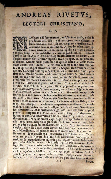 1648 Rare Latin Vellum Bible - Biblia Sacra, Sive Testamentum Vetus et Testamentum Novum. Old & New Testament.