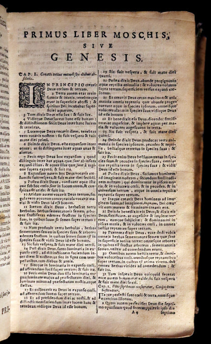 1648 Rare Latin Vellum Bible - Biblia Sacra, Sive Testamentum Vetus et Testamentum Novum. Old & New Testament.