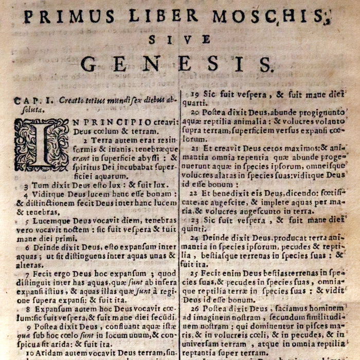 1648 Rare Latin Vellum Bible - Biblia Sacra, Sive Testamentum Vetus et Testamentum Novum. Old & New Testament.