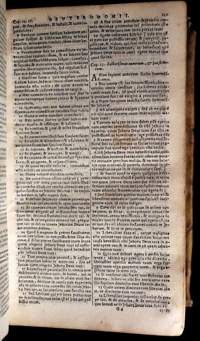 1648 Rare Latin Vellum Bible - Biblia Sacra, Sive Testamentum Vetus et Testamentum Novum. Old & New Testament.