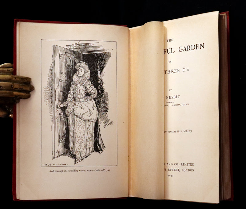 1911 Rare 1stED - THE WONDERFUL GARDEN, Magic Spells from Language of Flowers' Book by Edith Nesbit.