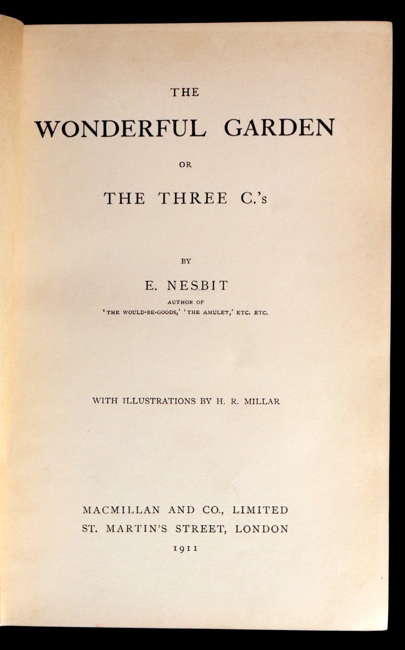1911 Rare 1stED - THE WONDERFUL GARDEN, Magic Spells from Language of Flowers' Book by Edith Nesbit.