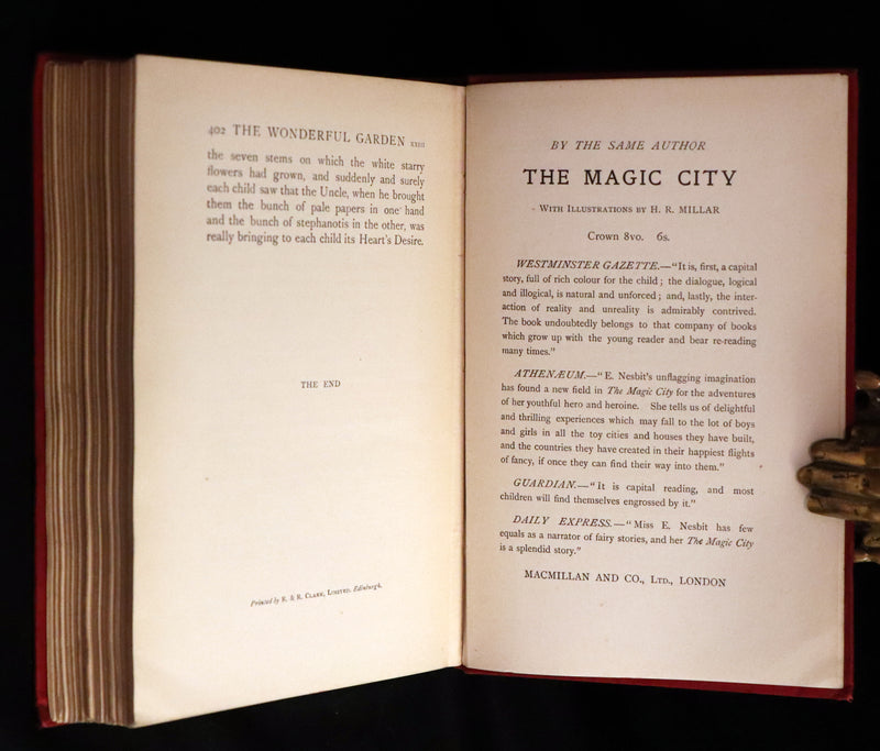 1911 Rare 1stED - THE WONDERFUL GARDEN, Magic Spells from Language of Flowers' Book by Edith Nesbit.
