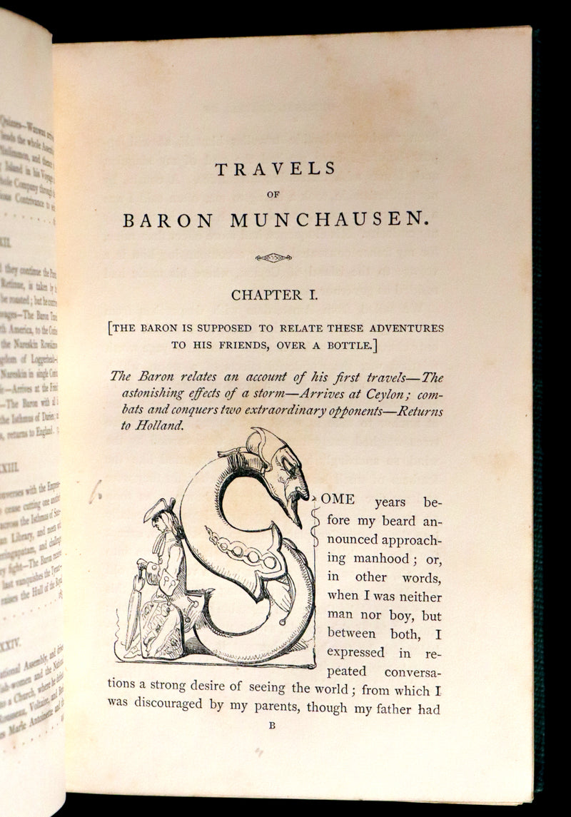 1859 Beautiful First Edition - Baron MUNCHAUSEN's Adventures color Illustrated by Crowquill.