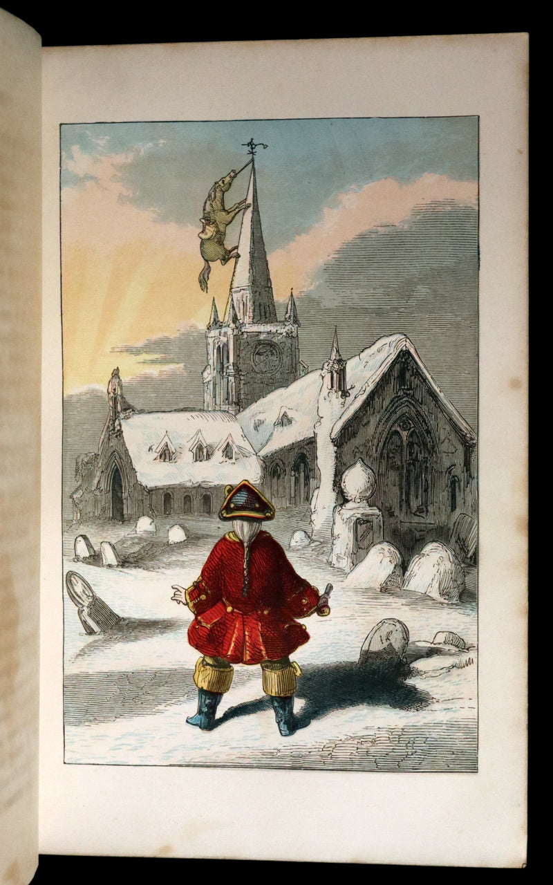 1859 Beautiful First Edition - Baron MUNCHAUSEN's Adventures color Illustrated by Crowquill.