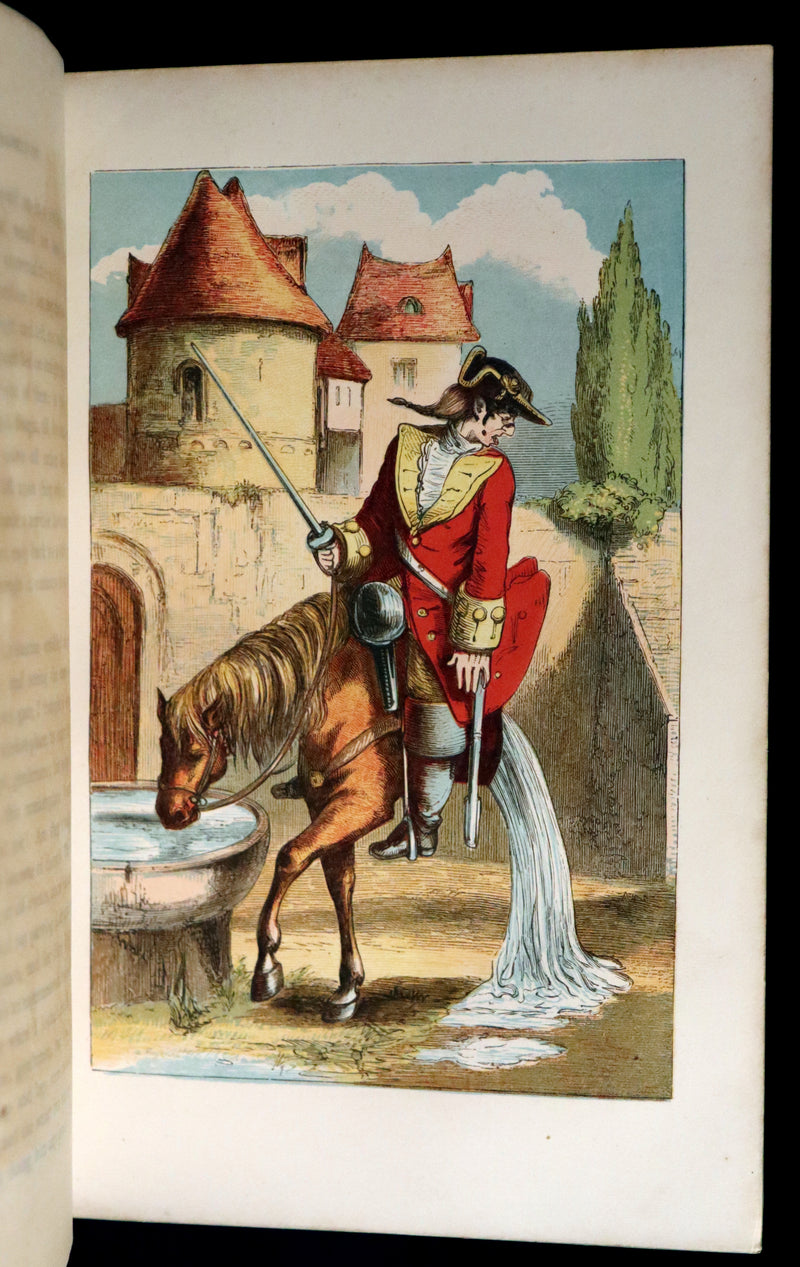 1859 Beautiful First Edition - Baron MUNCHAUSEN's Adventures color Illustrated by Crowquill.
