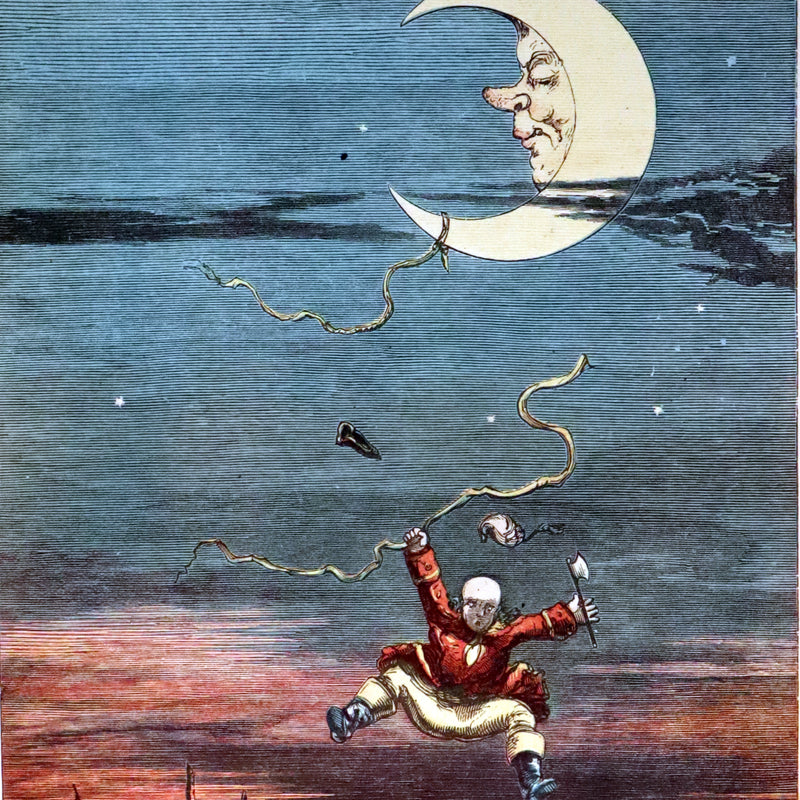1859 Beautiful First Edition - Baron MUNCHAUSEN's Adventures color Illustrated by Crowquill.