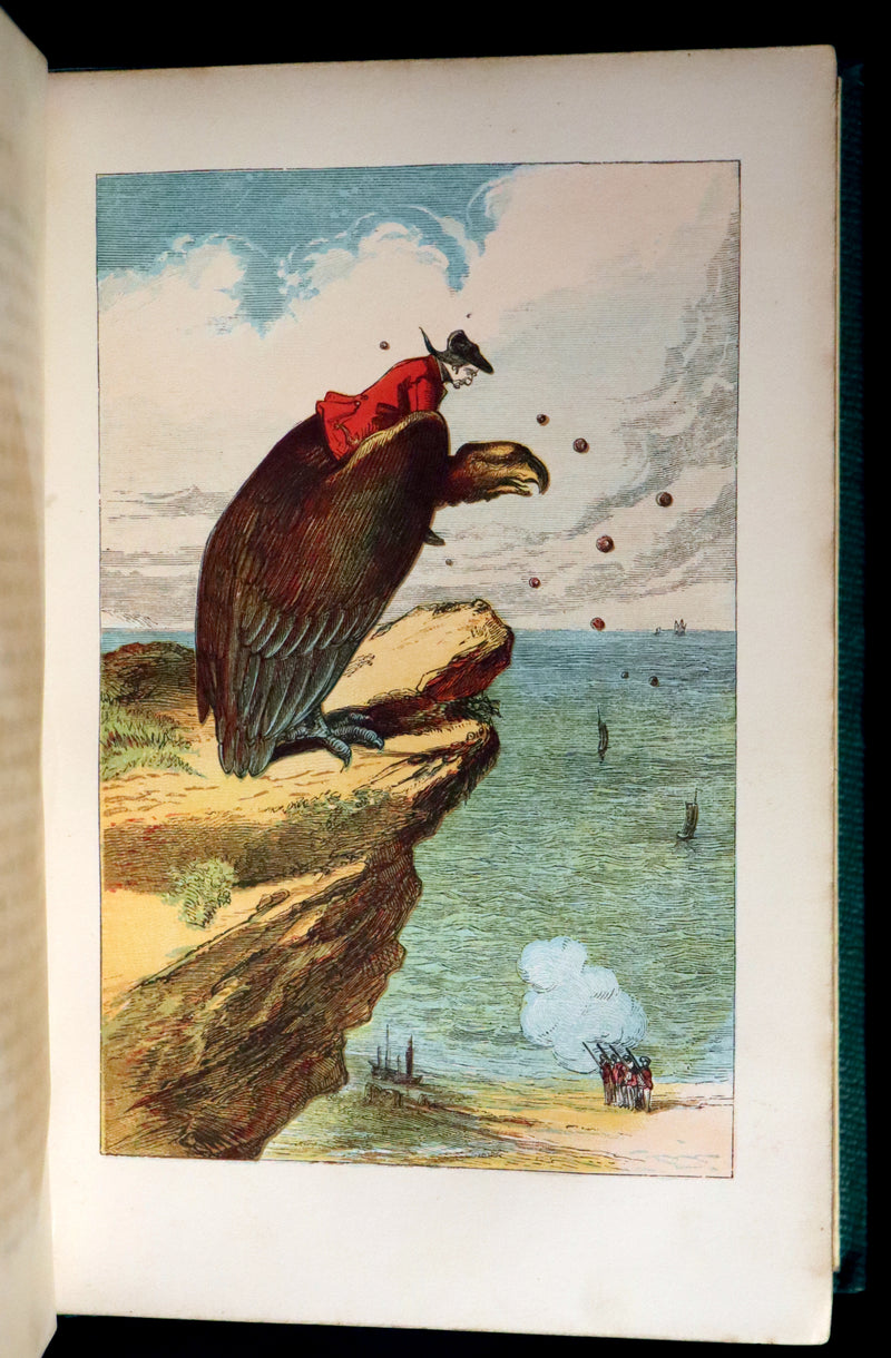 1859 Beautiful First Edition - Baron MUNCHAUSEN's Adventures color Illustrated by Crowquill.