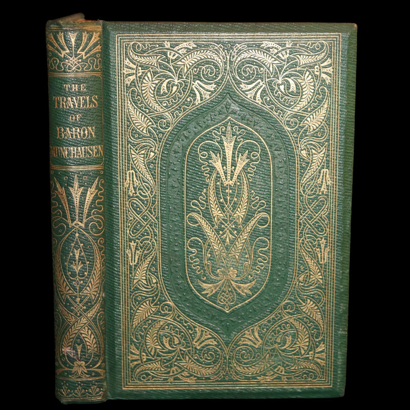 1859 Beautiful First Edition - Baron MUNCHAUSEN's Adventures color Illustrated by Crowquill.