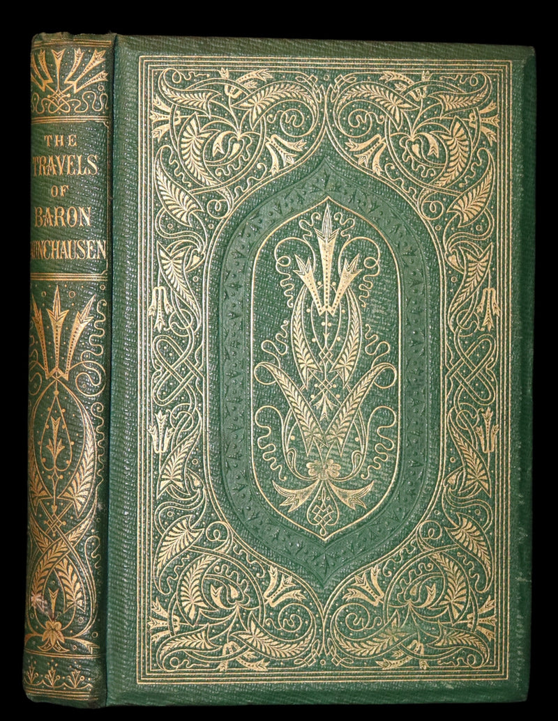 1859 Beautiful First Edition - Baron MUNCHAUSEN's Adventures color Illustrated by Crowquill.