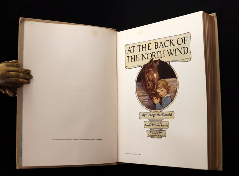 1919 Rare Book - AT THE BACK OF THE NORTH WIND, First Edition Illustrated by Jessie Willcox Smith.
