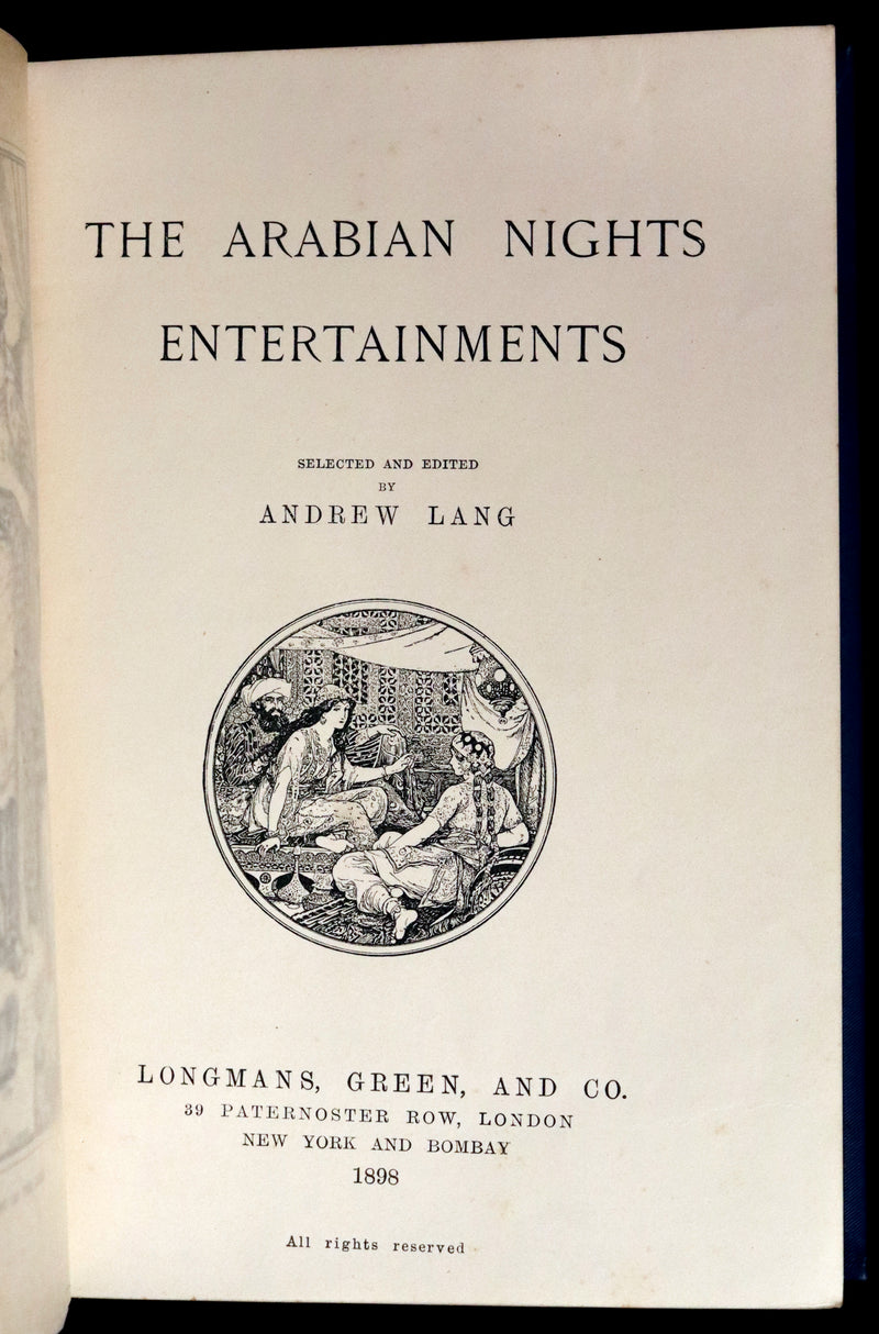 1898 Rare 1stED Book - THE ARABIAN NIGHTS by Andrew Lang Illustrated by Henry Justice Ford.