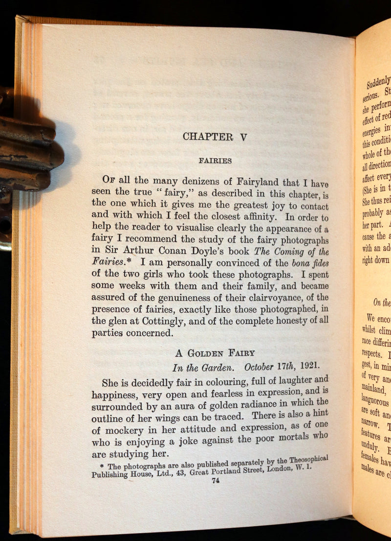1925 Rare First Edition - Fairies at Work and at Play observed by Geoffrey Hodson.