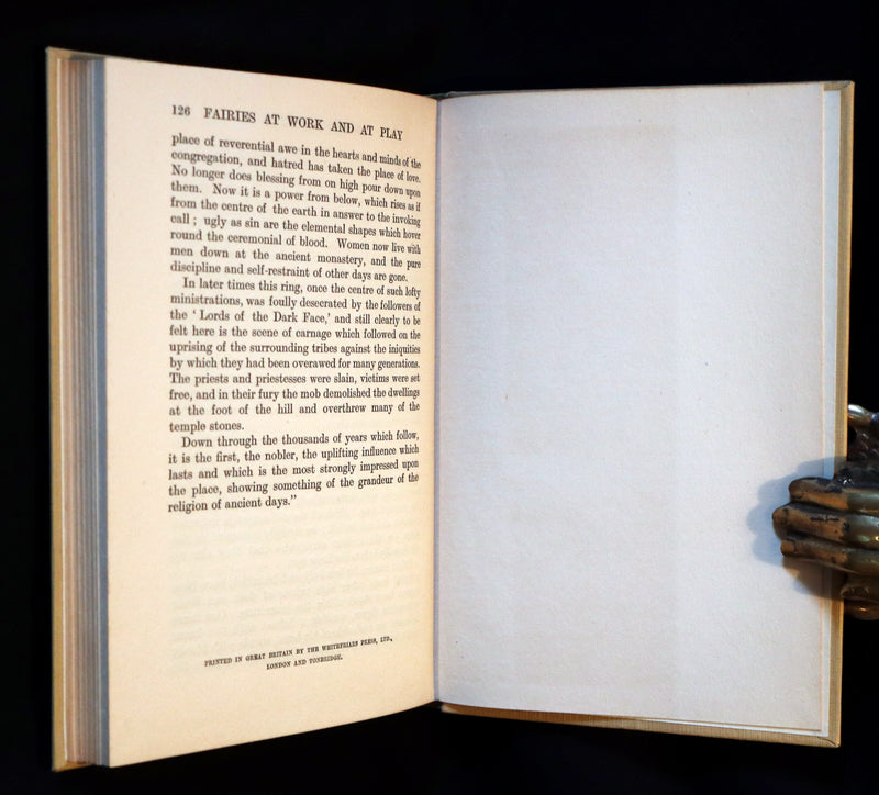 1925 Rare First Edition - Fairies at Work and at Play observed by Geoffrey Hodson.