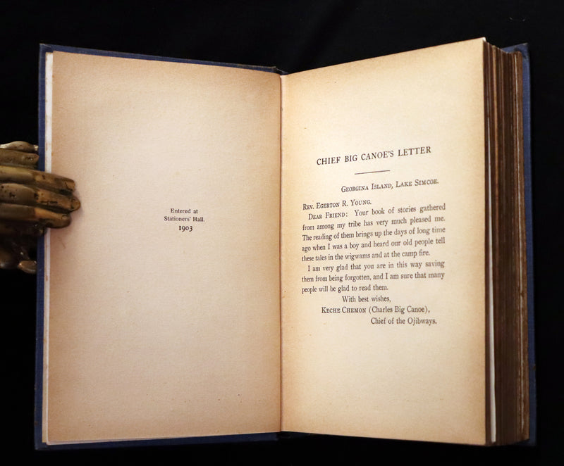 1903 Scarce First Edition - ALGONQUIN INDIAN TALES Collected by E.R. Young. Illustrated.