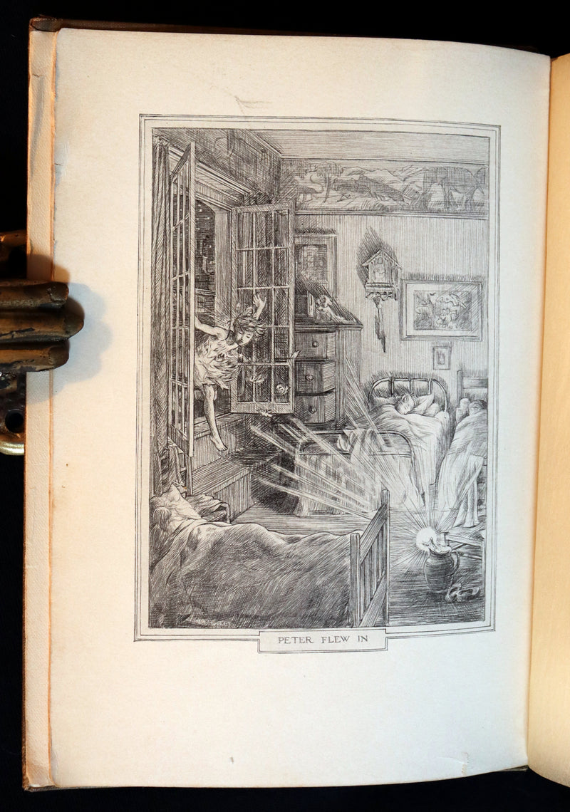 1911 Rare PETER PAN First Edition - PETER and WENDY by J.M. Barrie illustrated by F.D. Bedford.