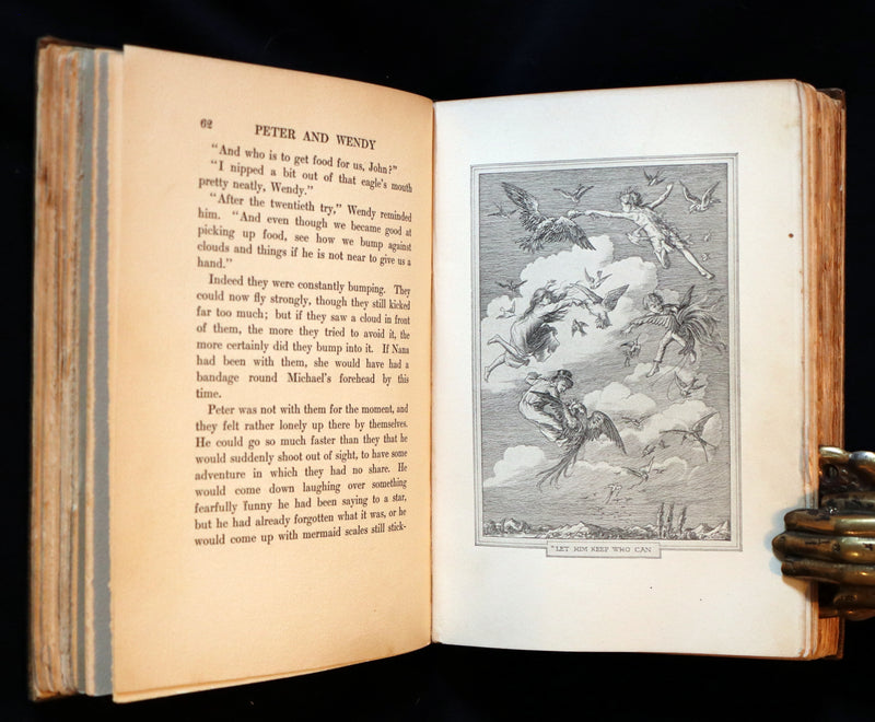 1911 Rare PETER PAN First Edition - PETER and WENDY by J.M. Barrie illustrated by F.D. Bedford.