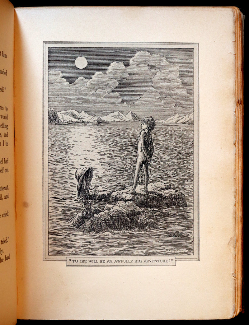 1911 Rare PETER PAN First Edition - PETER and WENDY by J.M. Barrie illustrated by F.D. Bedford.