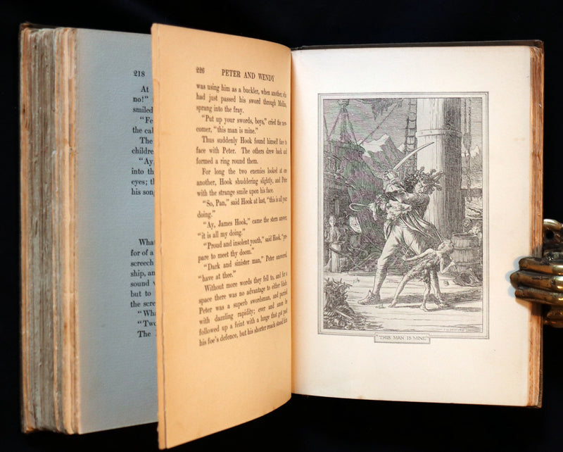 1911 Rare PETER PAN First Edition - PETER and WENDY by J.M. Barrie illustrated by F.D. Bedford.