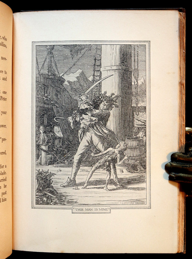 1911 Rare PETER PAN First Edition - PETER and WENDY by J.M. Barrie illustrated by F.D. Bedford.