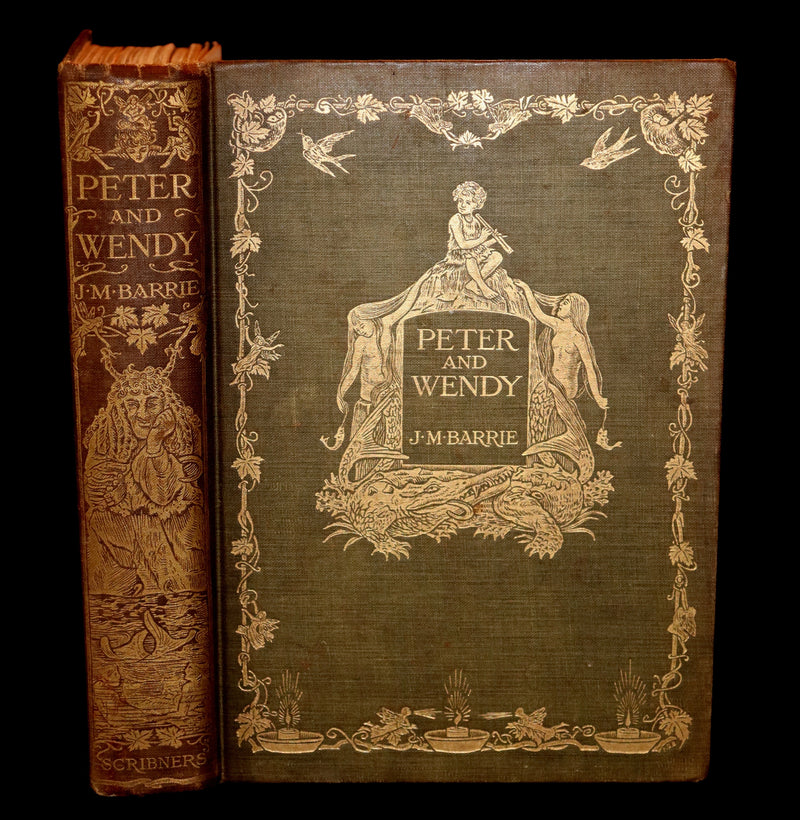 1911 Rare PETER PAN First Edition - PETER and WENDY by J.M. Barrie illustrated by F.D. Bedford.
