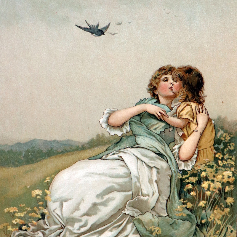 1886 Scarce Victorian Book ~ Under the Mistletoe illustrated by Lizzie Lawson Mack.