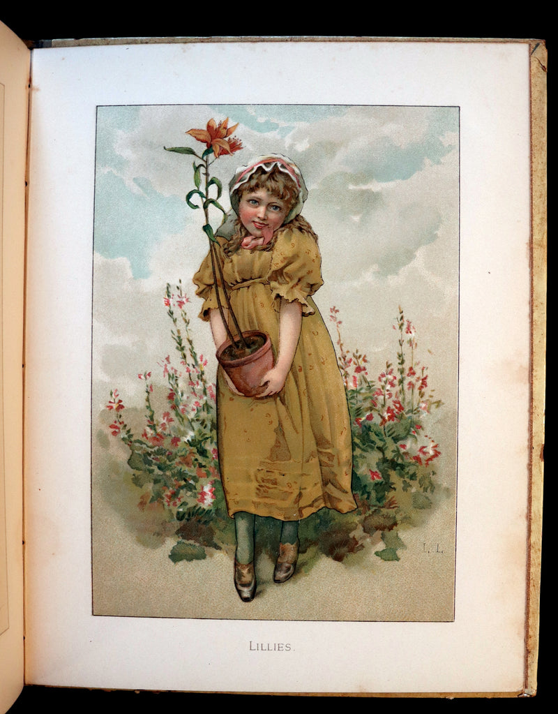 1886 Scarce Victorian Book ~ Under the Mistletoe illustrated by Lizzie Lawson Mack.