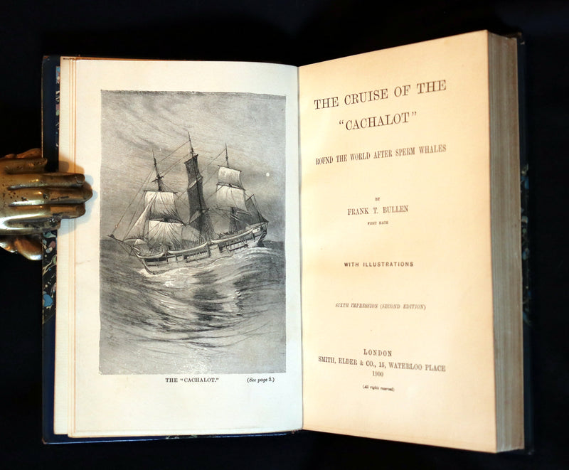 1900 Rare Book bound by Root & Son - The CRUISE Of The "CACHALOT" Round the World After Sperm Whales.