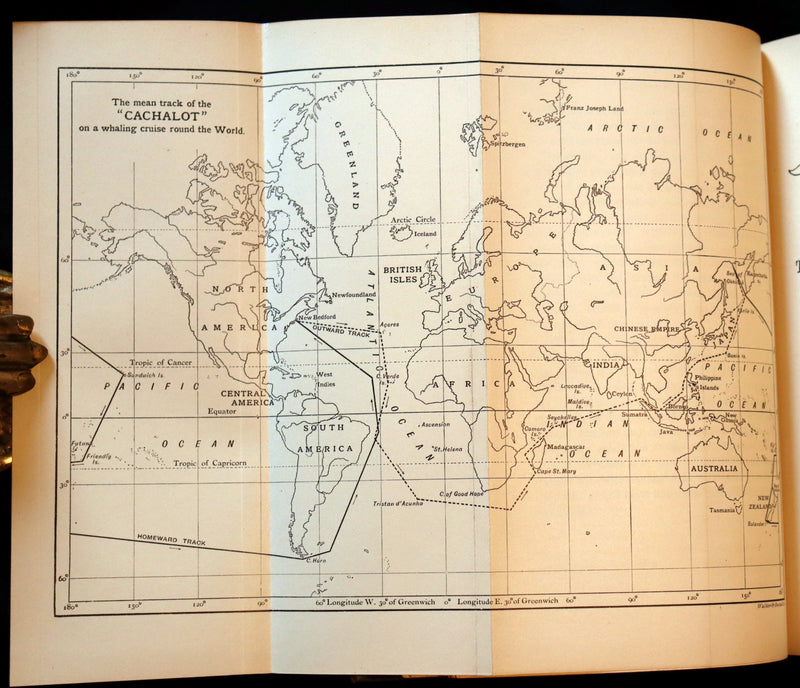 1900 Rare Book bound by Root & Son - The CRUISE Of The "CACHALOT" Round the World After Sperm Whales.