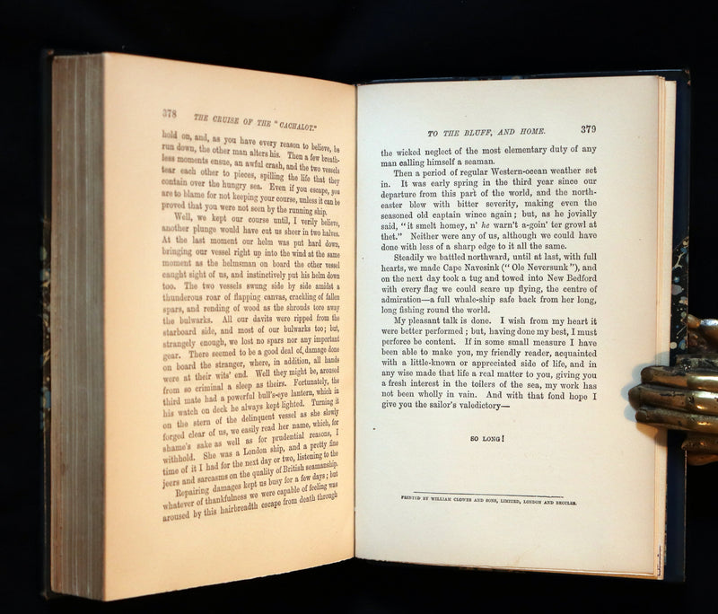 1900 Rare Book bound by Root & Son - The CRUISE Of The "CACHALOT" Round the World After Sperm Whales.
