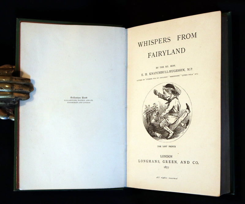 1877 Scarce Book - WHISPERS FROM FAIRYLAND by E. H. Knatchbull-Hugessen [Lord Brabourne].