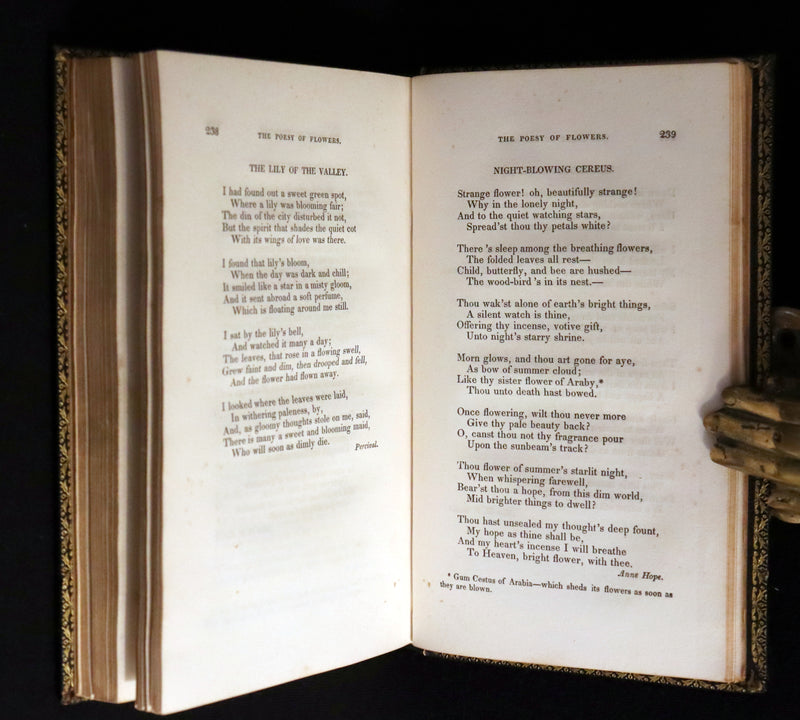 1840 Rare Floriography Book ~ Flora's Interpreter American Flowers & Sentiments.