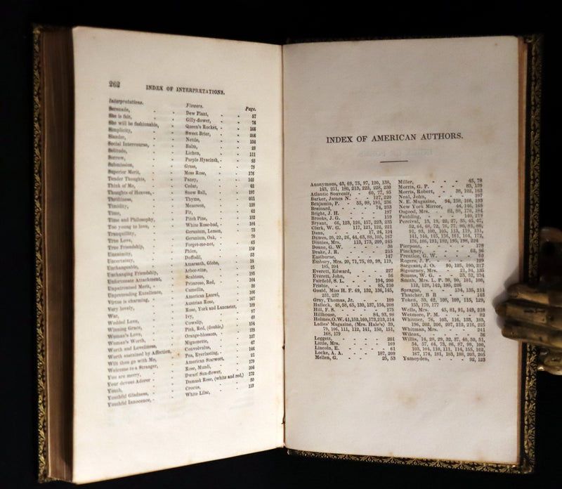 1840 Rare Floriography Book ~ Flora's Interpreter American Flowers & Sentiments.