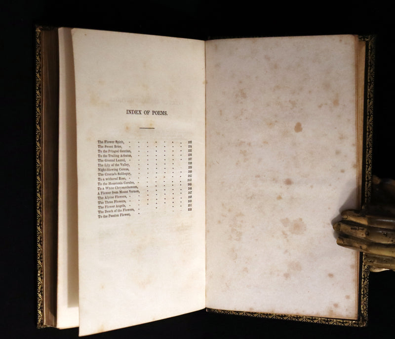 1840 Rare Floriography Book ~ Flora's Interpreter American Flowers & Sentiments.