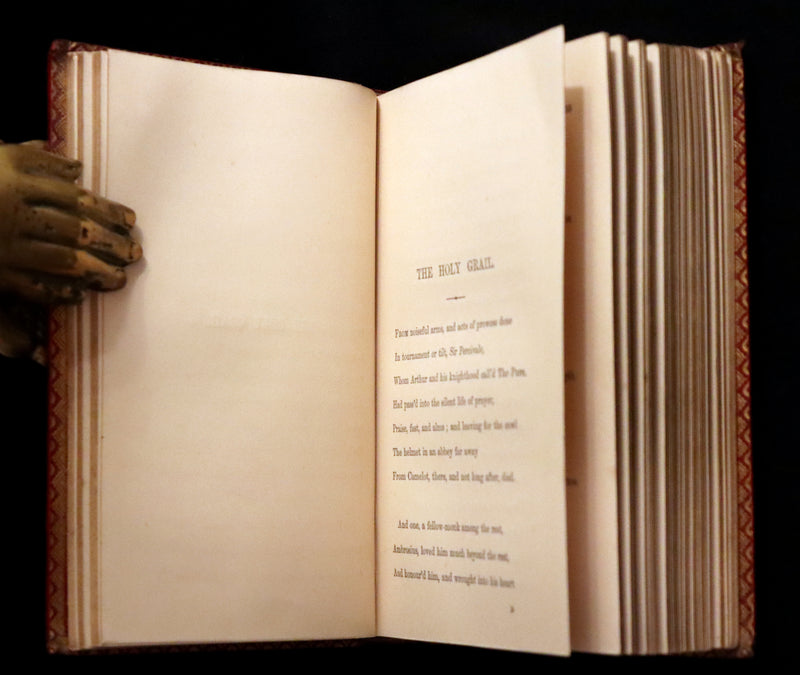 1870 First Edition in a beautiful Binding - Legend of King Arthur - The HOLY GRAIL by Alfred Tennyson.
