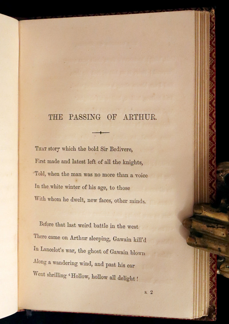 1870 First Edition in a beautiful Binding - Legend of King Arthur - The HOLY GRAIL by Alfred Tennyson.