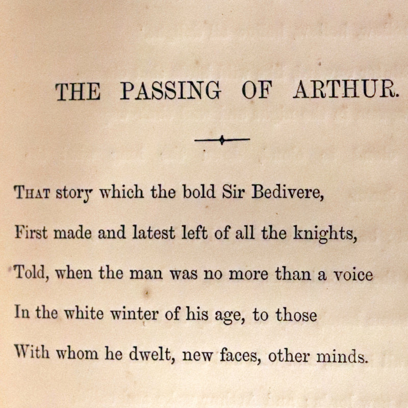 1870 First Edition in a beautiful Binding - Legend of King Arthur - The HOLY GRAIL by Alfred Tennyson.