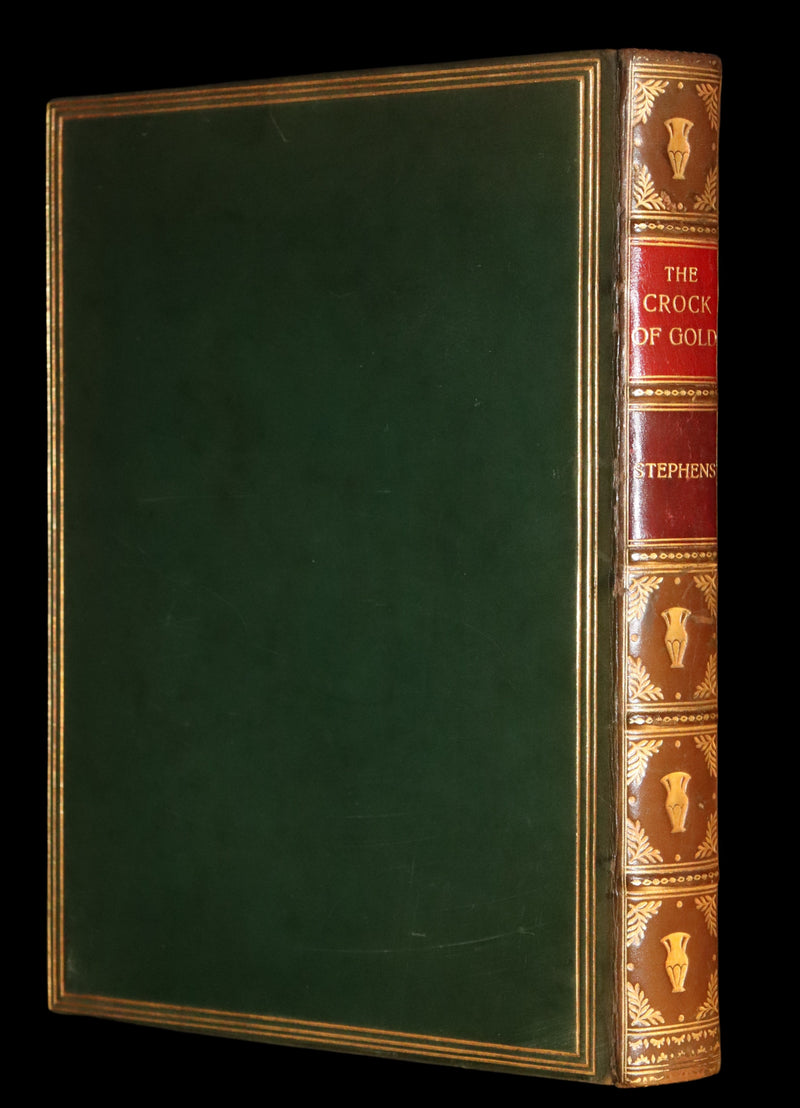 1926 Rare Book bound by Bayntun - The Crock of Gold by James Stephen & illustrated by Thomas Mackenzie.