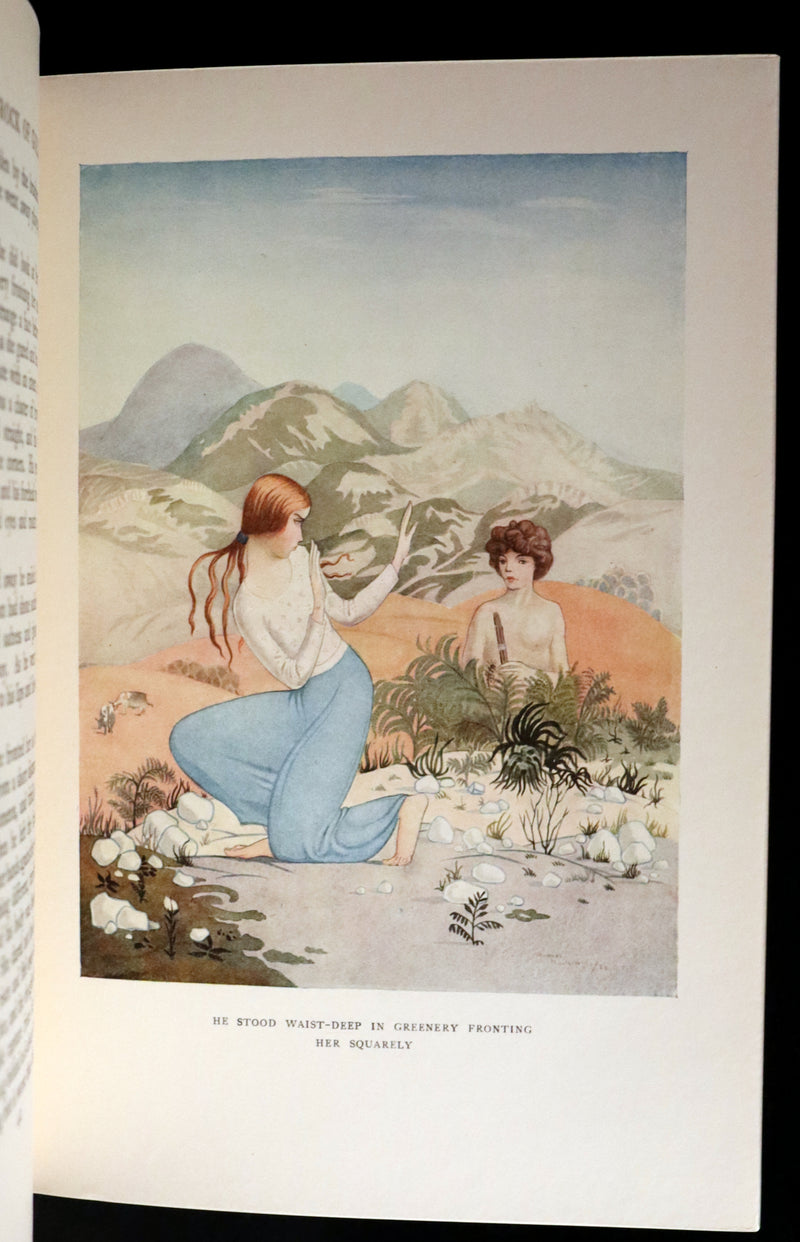 1926 Rare Book bound by Bayntun - The Crock of Gold by James Stephen & illustrated by Thomas Mackenzie.