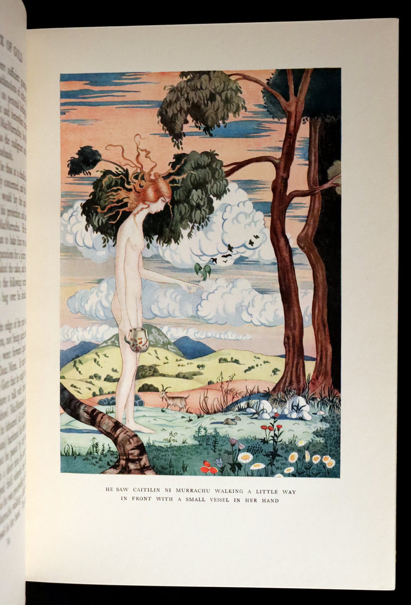1926 Rare Book bound by Bayntun - The Crock of Gold by James Stephen & illustrated by Thomas Mackenzie.