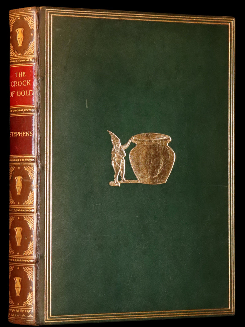 1926 Rare Book bound by Bayntun - The Crock of Gold by James Stephen & illustrated by Thomas Mackenzie.