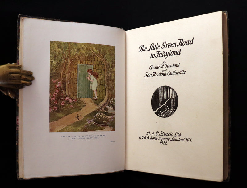 1922 Rare First Edition - The Little Green Road to Fairyland by Ida Rentoul Outhwaite illustrated.