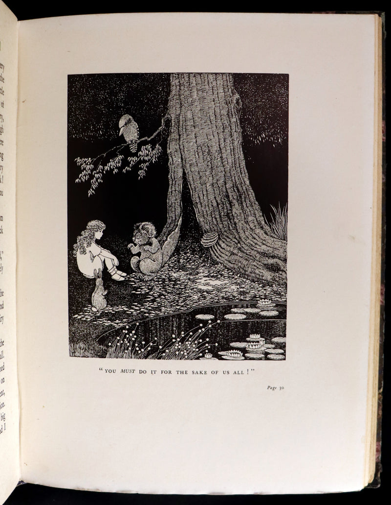 1922 Rare First Edition - The Little Green Road to Fairyland by Ida Rentoul Outhwaite illustrated.